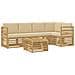 Set di divani da esterno 6 pcs Bianco e Beige 59 x 59 x 37 cm - Foto miniatura 1