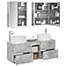 Set di mobili per il bagno 5 pcs Grigio Cemento - Foto miniatura 3
