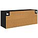 Mobile TV da Parete DOKKUM 102 x 33 x 40 cm Rovere Nero - Foto miniatura 5