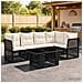 Set Divano da Giardino 6 pz Nero polyrattan - Foto miniatura 3
