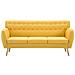 Divano A 3 Posti In Stoffa Imbottito 172x70x82cm Giallo - Foto miniatura 4
