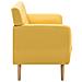 Divano A 3 Posti In Stoffa Imbottito 172x70x82cm Giallo - Foto miniatura 5