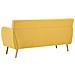 Divano A 3 Posti In Stoffa Imbottito 172x70x82cm Giallo - Foto miniatura 6