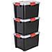 , Set 3 Scatolo Di Di Immagazzinaggio / Scatolo Ermetiche Air Tight Di Sicurezza Atsd, Plastica, Trasparente, 20 L, 39 X 29 X 26 Cm - Foto miniatura 1