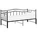 Telaio Divano Letto Estraibile Nero In Metallo 90x200 Cm - Foto miniatura 3