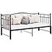 Telaio Divano Letto Estraibile Nero In Metallo 90x200 Cm - Foto miniatura 5