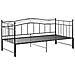 Telaio Divano Letto Estraibile Nero In Metallo 90x200 Cm - Foto miniatura 8