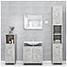 Mobile da Bagno Grigio Cemento 30x30x95 cm in Legno Multistrato - Foto miniatura 5