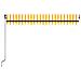 Tenda da Sole Retrattile Manuale LED 450x350 cm Giallo Bianco - Foto miniatura 4