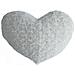 Cuscino Decorativo Con Cuore In Pelliccia Sintetica, Grigio - Foto miniatura 1
