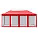 Tenda Per Feste Pieghevole Con Pareti Laterali Rosso 3x6 M - Foto miniatura 5