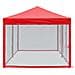 Tenda Per Feste Pieghevole Con Pareti Laterali Rosso 3x6 M - Foto miniatura 10