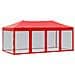 Tenda Per Feste Pieghevole Con Pareti Laterali Rosso 3x6 M - Foto miniatura 1