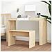 Sgabello Da Toeletta Rovere Sonoma 70x35x45cm Legno Multistrato - Foto miniatura 3