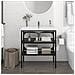 Struttura per Lavabo da Bagno Nera 79x38x83 cm in Ferro - Foto miniatura 1