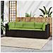 Set Mobili Da Giardino 3 Pz Con Cuscini In Polyrattan Marrone - Foto miniatura 1