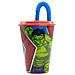 Bicchiere Rosso E Blu Per Bambini In Plastica Avengers Iron Man Hulk 430 Ml Con Cannuccia E Coperchio Flessibile - Foto miniatura 2