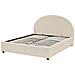 Letto Matrimoniale Contenitore Tessuto Beige 160 X 200 Cm Vaucluse - Foto miniatura 8