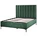 Letto Matrimoniale Con Contenitore Velluto Verde Scuro 160 X 200 Cm Sezanne - Foto miniatura 2