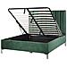 Letto Matrimoniale Con Contenitore Velluto Verde Scuro 160 X 200 Cm Sezanne - Foto miniatura 3
