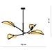 Lampada A Soffitto Lotus - Nero, Marrone - Acciaio Verniciato A Polvere, Tessuto - 102x51x102 Cm - Foto miniatura 4