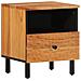 Comodini 2pz 40x33x46 Cm In Legno Massello Di Acacia - Foto miniatura 3