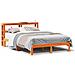 Letto Senza Materasso Marrone Cera 135x190 Cm In Legno Di Pino - Foto miniatura 2