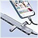 Hub Usb Supporta Otg 5 Gbps Lettore Schede Sd /tf E Jack Audio 3,5 Mm, Grigio - Foto miniatura 4