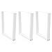 Gambe Per Tavolo Pranzo A V 3 Pz Bianco 80x(72-73,3)cm Acciaio - Foto miniatura 1