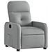 Poltrona Reclinabile In Tessuto Grigio Chiaro - Foto miniatura 1
