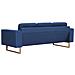 Lusso Casadino -  Divano A 3 Posti In Tessuto Blu - Foto miniatura 4