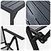Set di mobili da corridoio  9 pezzi in acciaio antracite, Tavolo da giardino allungabile  antracite (140-210)x90x73 cm in acciaio - Foto miniatura 4