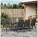 Set di mobili da corridoio  9 pezzi in acciaio antracite, Tavolo da giardino allungabile  antracite (140-210)x90x73 cm in acciaio - Foto miniatura 8