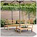 Set Divano Pallet da Giardino 3 pz in Legno Massello di Acacia - Foto miniatura 2