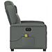 Poltrona Reclinabile Massaggio Elettrica Grigio Scuro Tessuto - Foto miniatura 6