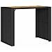 Set Bar da Giardino 5 pz con Cuscini Nero in Polyrattan Acacia - Foto miniatura 4