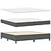 Letto con Box Spring e Materasso Grigio Scuro 200x200 cm Tessuto - Foto miniatura 7