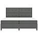 Letto con Box Spring e Materasso Grigio Scuro 200x200 cm Tessuto - Foto miniatura 8