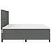 Letto con Box Spring e Materasso Grigio Scuro 200x200 cm Tessuto - Foto miniatura 9