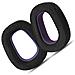 Cuscinetti Auricolari Di Ricambio In Tessuto Traspirante Nero/viola Per Logitech Zone Vibe 100 (confezione Da 2) - Foto miniatura 3