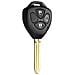 Guscio Chiave Auto Nero In Abs Compatibile Con Toyota Camry Corolla - Sostituzione Telecomando - Foto miniatura 2
