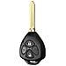 Guscio Chiave Auto Nero In Abs Compatibile Con Toyota Camry Corolla - Sostituzione Telecomando - Foto miniatura 3