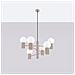 Lampadario Halo 6 Taupe Sl. 1836 - Moderno Lampadario Talpa 230x64x64 Cm - Foto miniatura 2