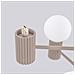 Lampadario Halo 6 Taupe Sl. 1836 - Moderno Lampadario Talpa 230x64x64 Cm - Foto miniatura 8