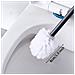 Spazzola Wc Sospesa Per Bagno Toilette Porta Senza Trapano A Muro Cromo Argento - Foto miniatura 5