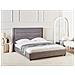 Letto Ad Acqua Velluto Rouen 160 X 200 Cm Grigio Scuro - Foto miniatura 1