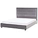 Letto Ad Acqua Velluto Rouen 160 X 200 Cm Grigio Scuro - Foto miniatura 2