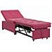 Divano Letto Rosso vino 67 x 194 x 38 cm Velluto - Foto miniatura 1