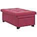 Divano Letto Rosso vino 67 x 194 x 38 cm Velluto - Foto miniatura 4