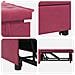 Divano Letto Rosso vino 67 x 194 x 38 cm Velluto - Foto miniatura 8